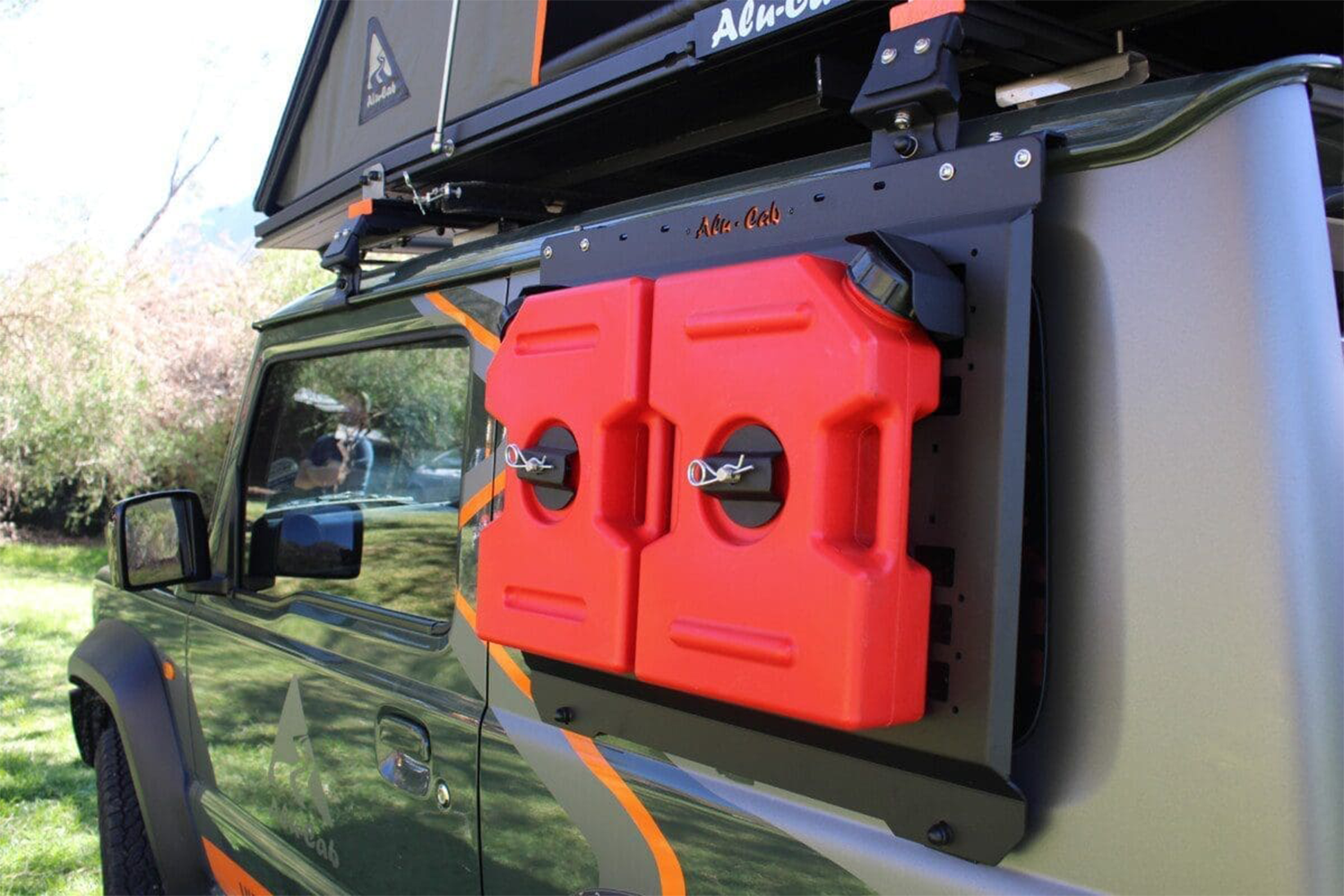 Alu-Cab Jimny Exterior Molle Plate fitted to Suzuki Jimny — Rival 4x4 Australia
