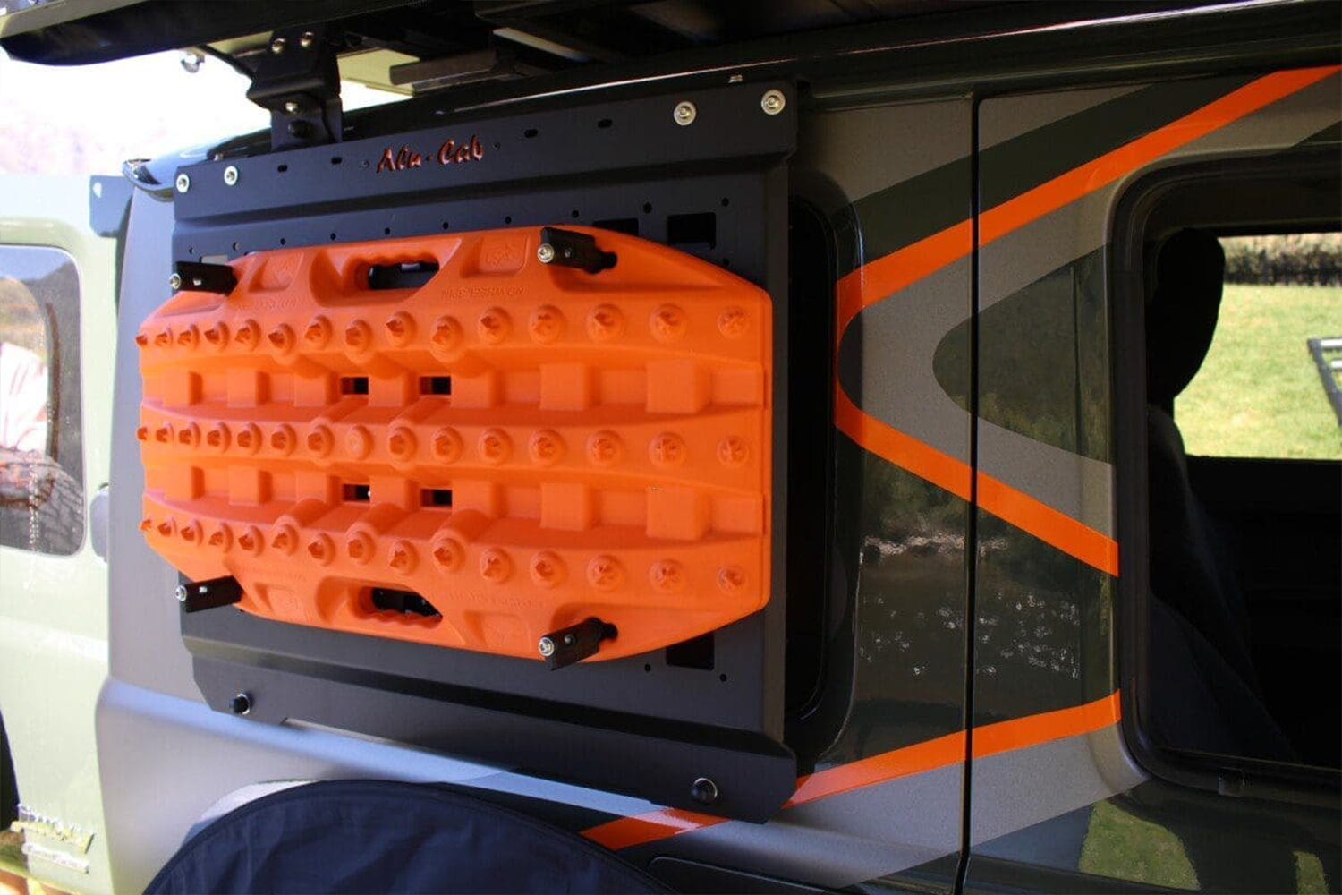 Alu-Cab Jimny Exterior Molle Plate fitted to Suzuki Jimny — Rival 4x4 Australia