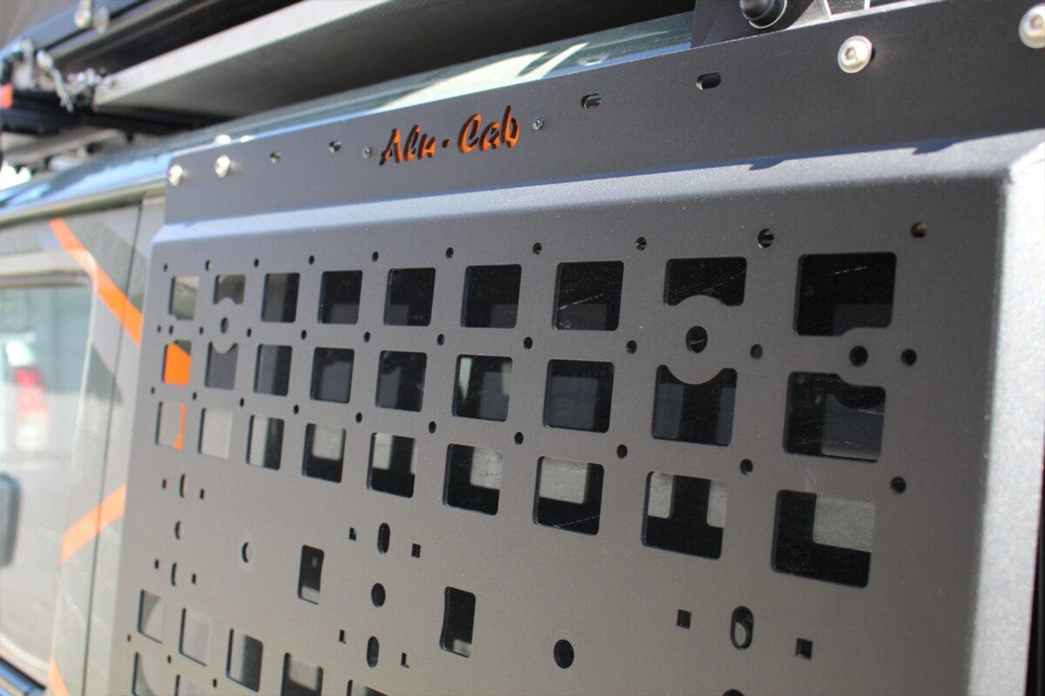Alu-Cab Jimny Exterior Molle Plate fitted to Suzuki Jimny — Rival 4x4 Australia