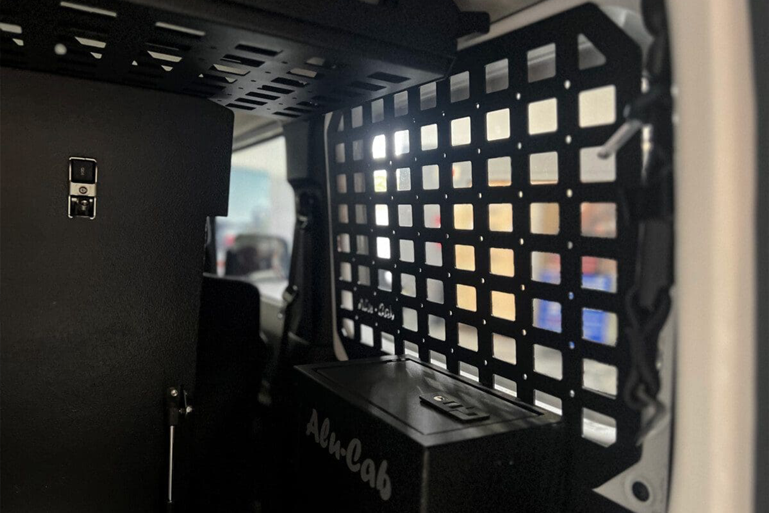 Alu-Cab Jimny Interior Molle Plate fitted to Suzuki Jimny — Rival 4x4 Australia