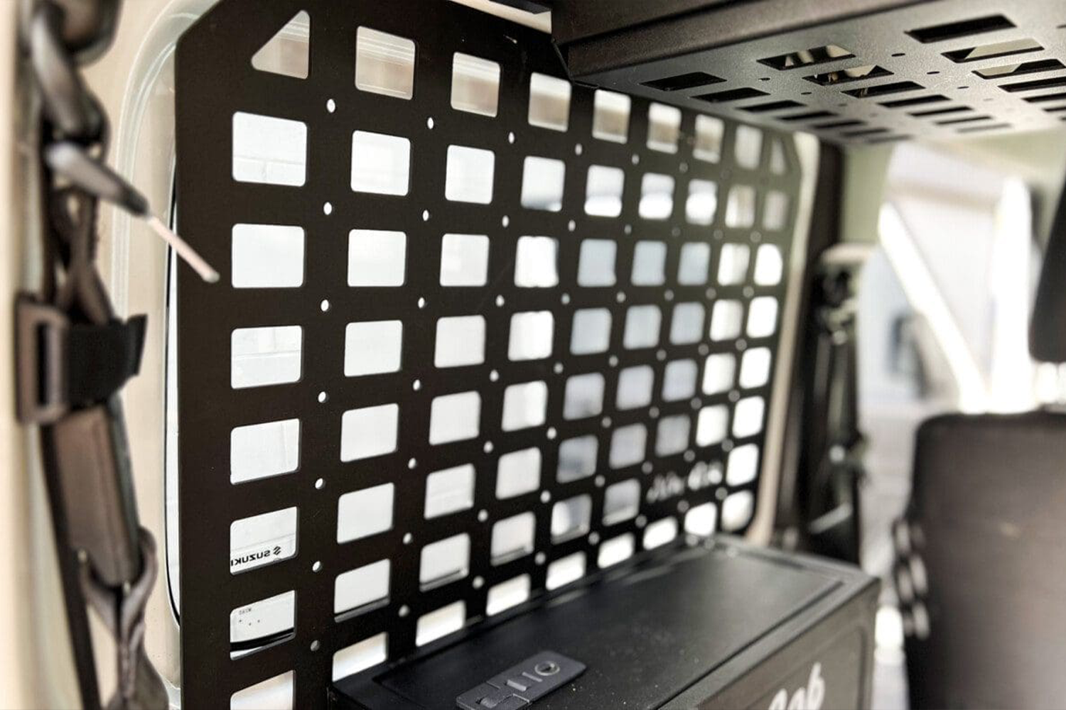 Alu-Cab Jimny Interior Molle Plate fitted to Suzuki Jimny — Rival 4x4 Australia
