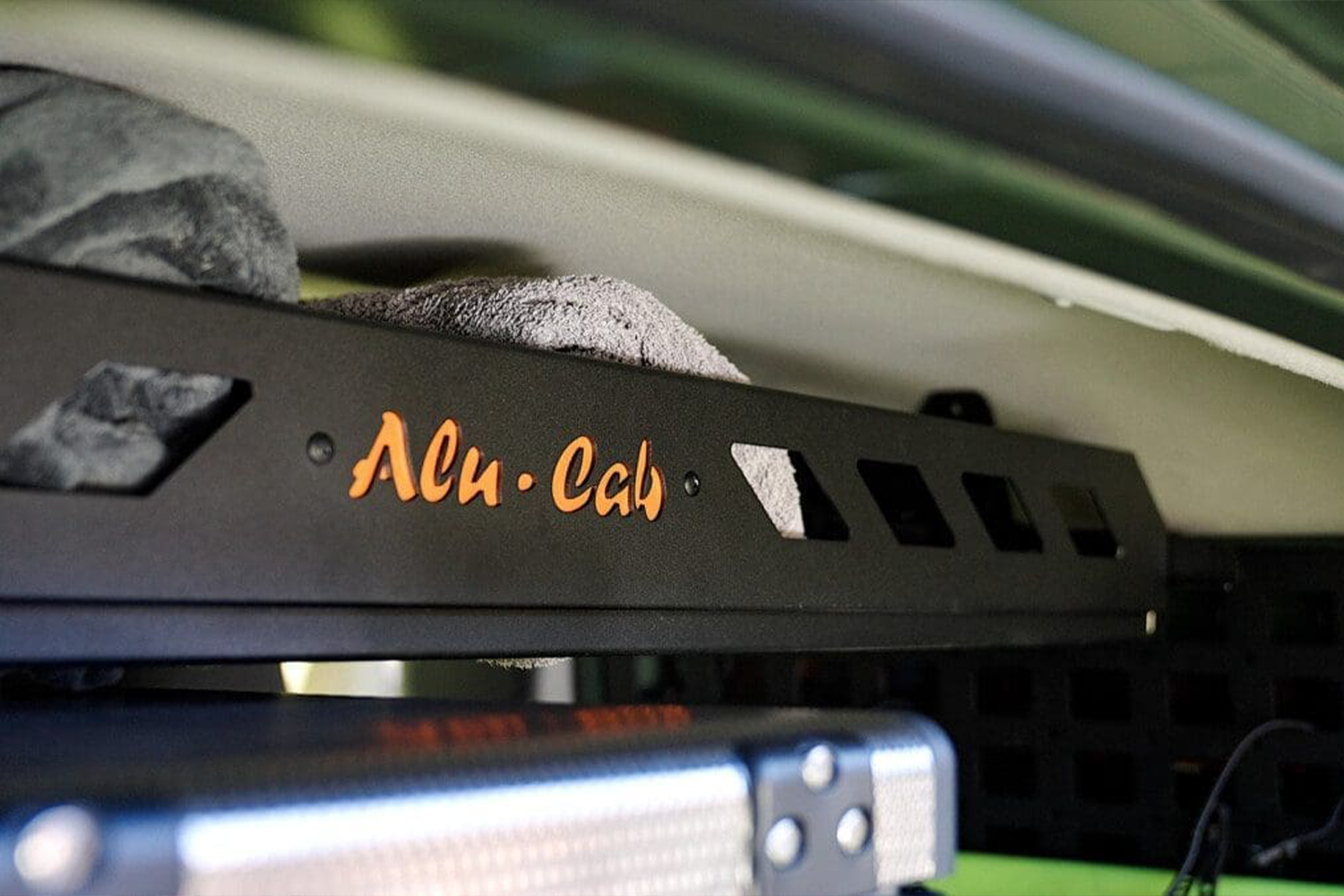 Alu-Cab Jimny In-Cabin Cargo Rack fitted to Suzuki Jimny — Rival 4x4 Australia