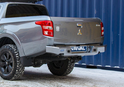 Mitsubishi Triton MQ (2015–2019) 4x4 Rear Bar – Aluminium + RIVAL Spotlights (Set of 2) RIVAL 4x4 Australia