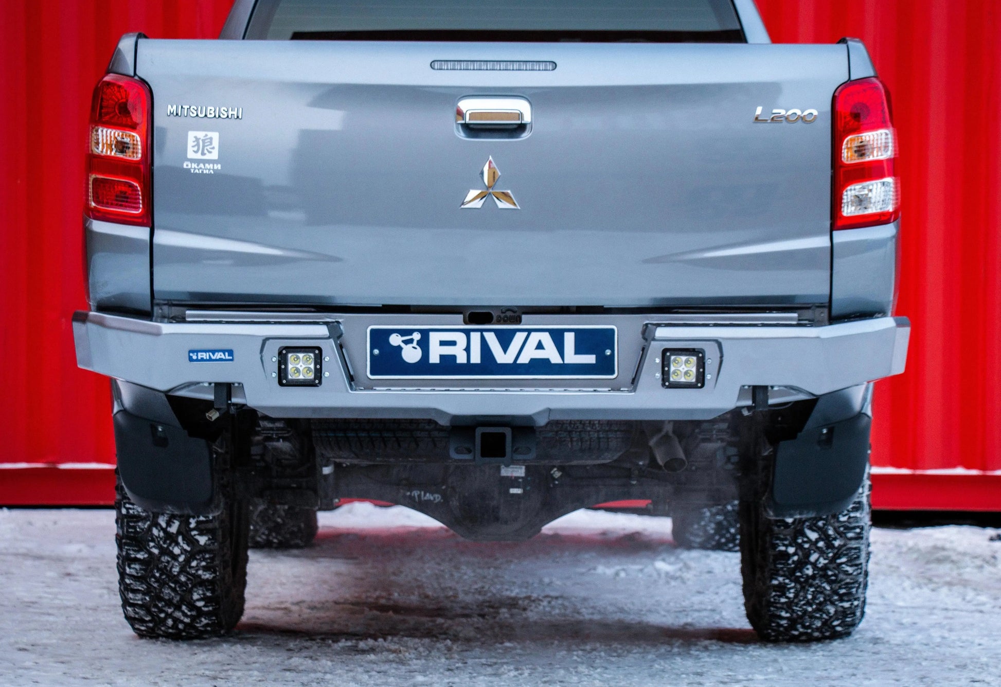 Mitsubishi Triton MQ (2015–2019) 4x4 Rear Bar – Aluminium + RIVAL Spotlights (Set of 2) RIVAL 4x4 Australia