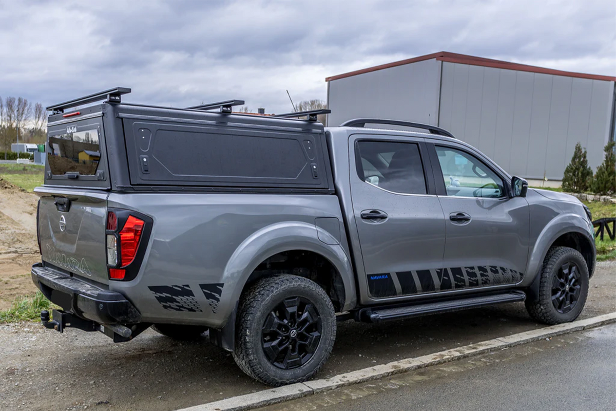 Alu-Cab Contour Canopy for Nissan Navara NP300 2021+ fitted to Nissan Navara — Rival 4x4 Australia