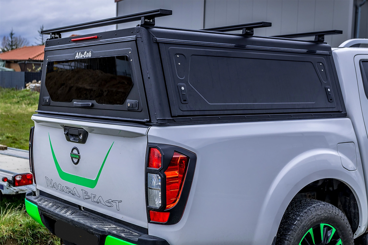 Alu-Cab Contour Canopy for Nissan Navara NP300 2021+ fitted to Nissan Navara — Rival 4x4 Australia
