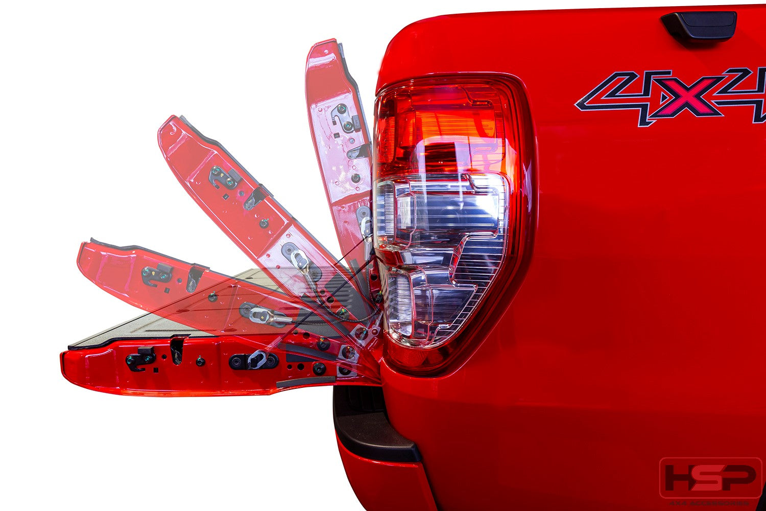 HSP Tailgate Assist — HSP Tailgate Assist for Ford Ranger PX — Twin Strut + Weight Reduction
