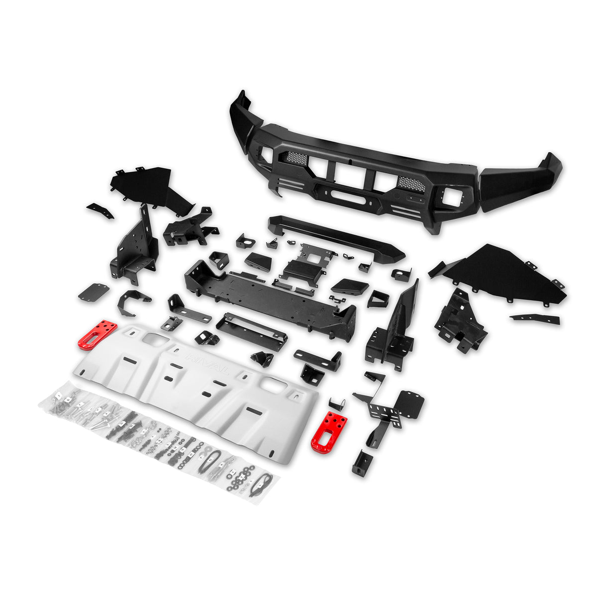 RIVAL 2D.1819.1-NL aluminium front bumper kit and fitting hardware