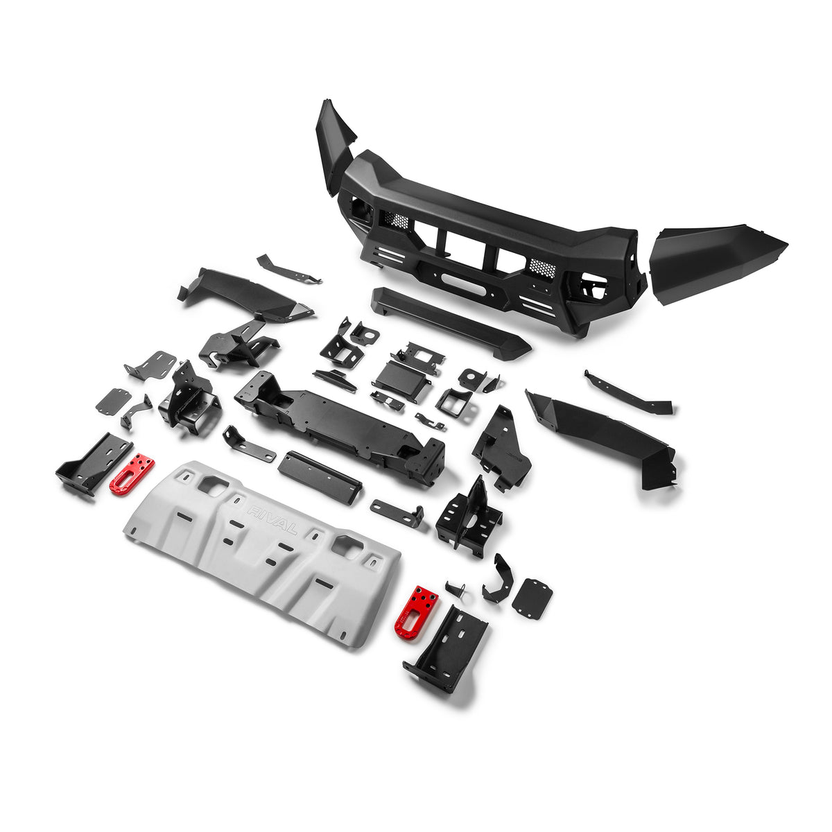 RIVAL 2D.5813.1-NL aluminium front bumper kit and fitting hardware