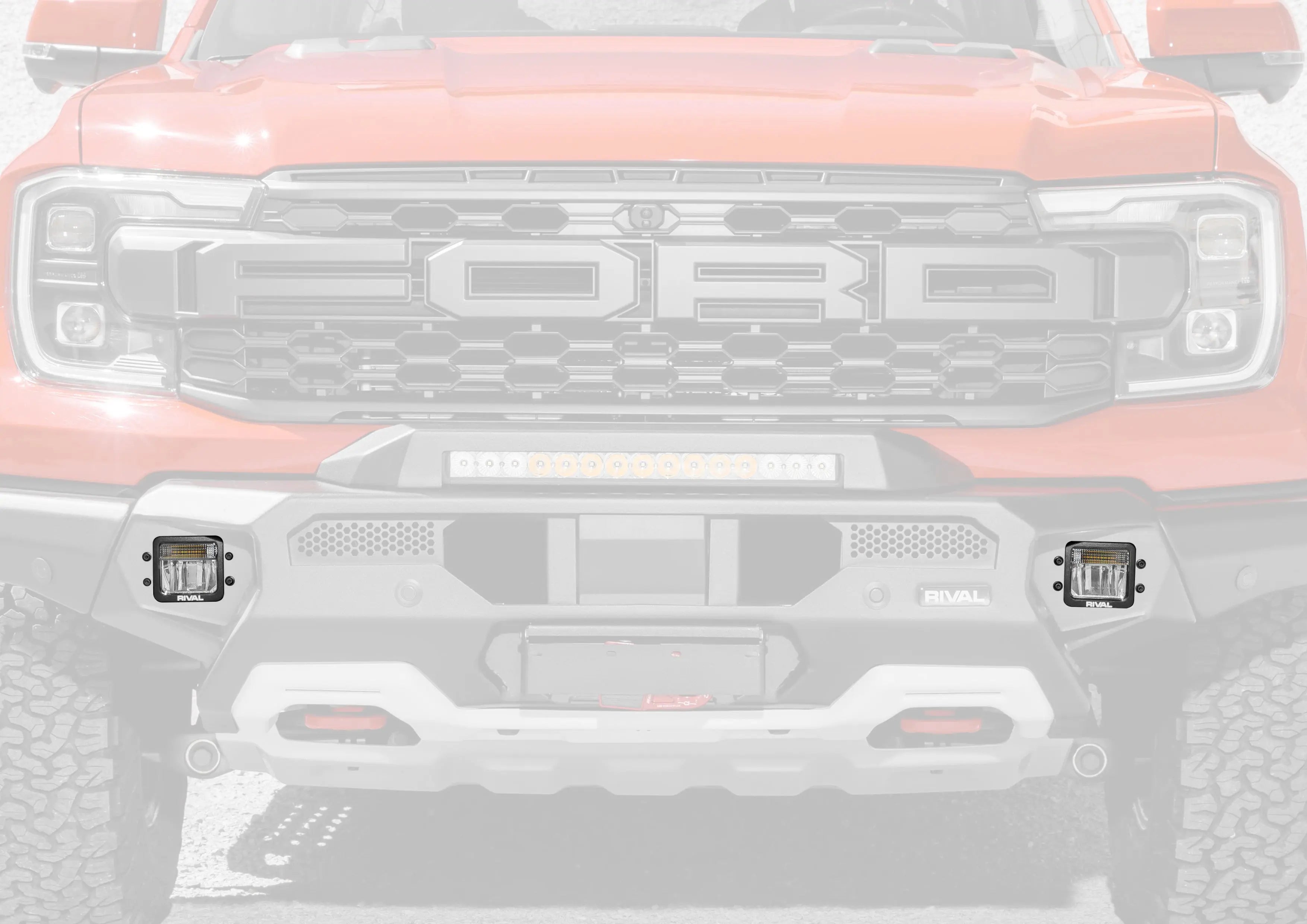 RIVAL LED Fog Light White-Amber DRL + Extra Male Plug RIVAL