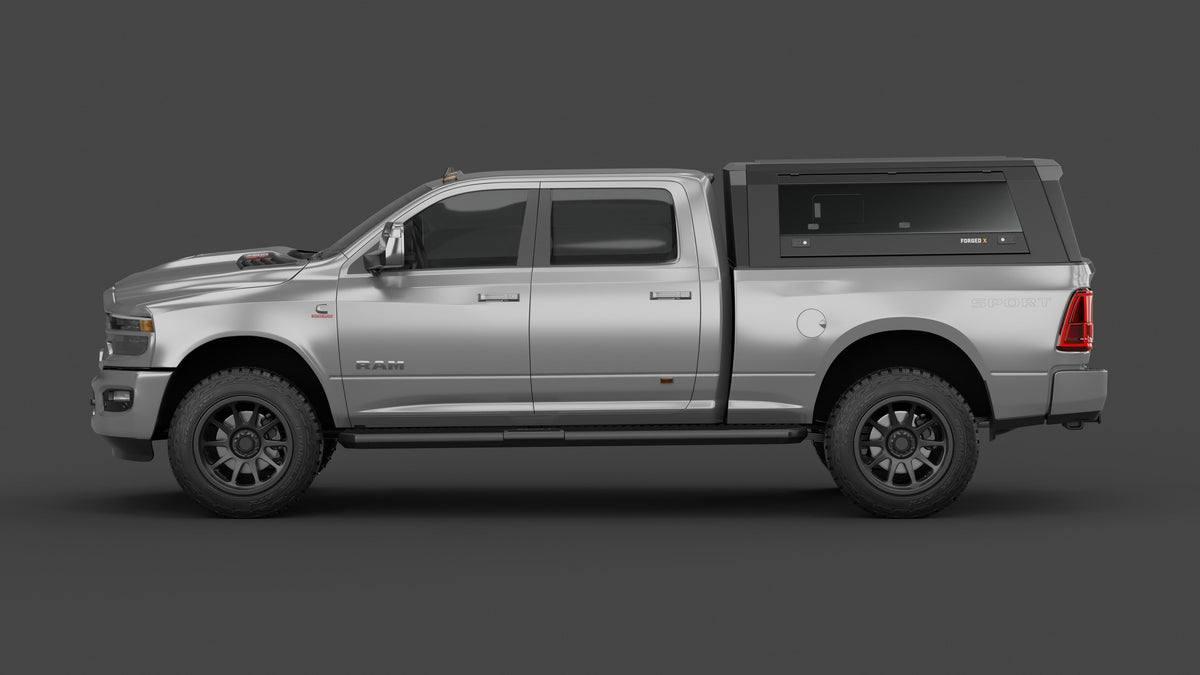 Ram 2500 DJ 6'4" aluminium ute canopy – with sliding dog windows