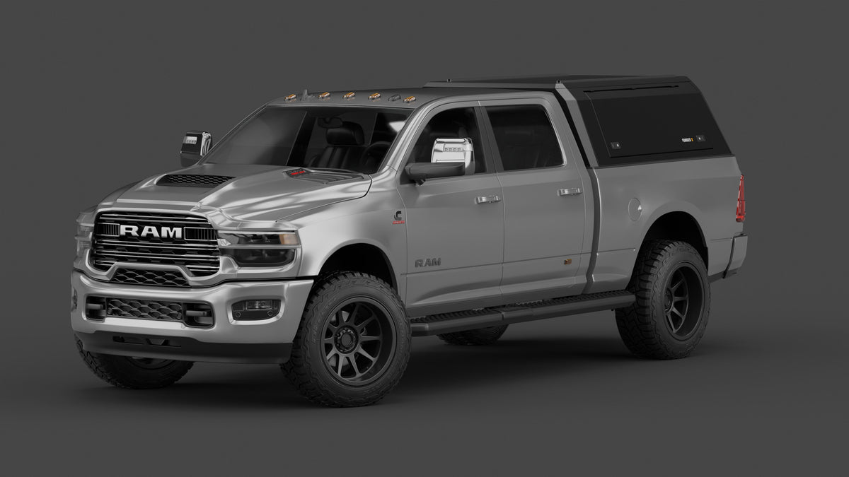 Ram 2500 DJ 6'4" aluminium ute canopy – solid sides