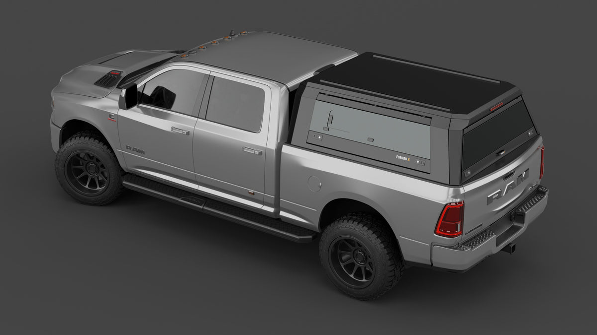 Ram 2500 DJ 6'4" aluminium ute canopy – with sliding dog windows