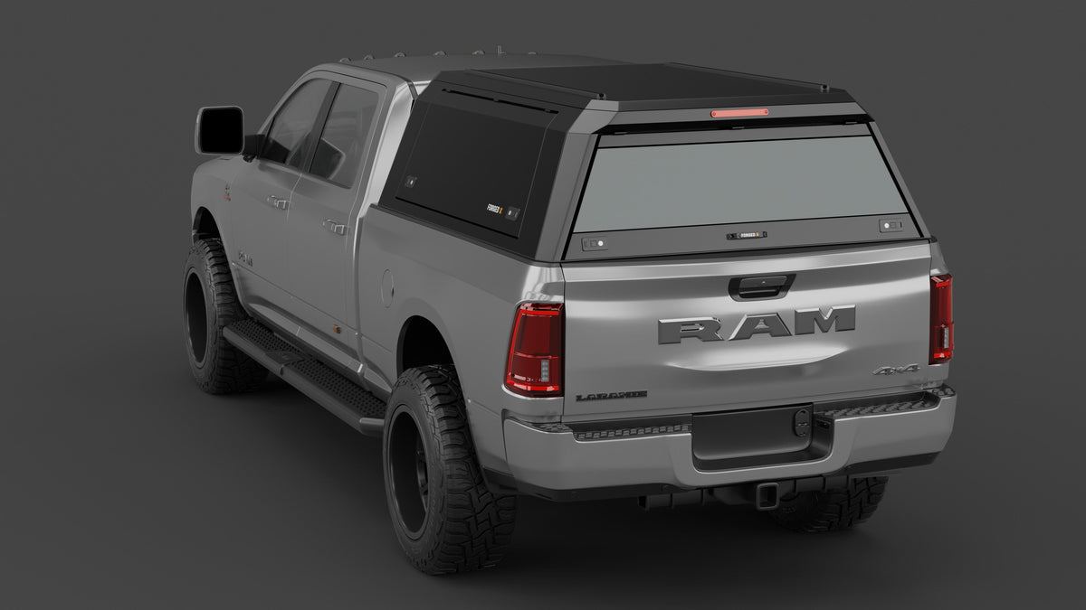 Ram 2500 DJ 6'4" aluminium ute canopy – solid sides
