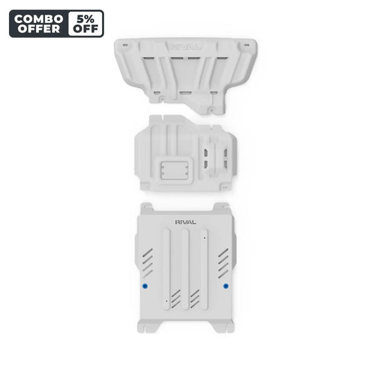 Set of 3 Aluminum Bash Plates Ford Ranger Next Gen / Ford Everest Next Gen / Amarok (2023-Present) RIVAL 4x4 Australia