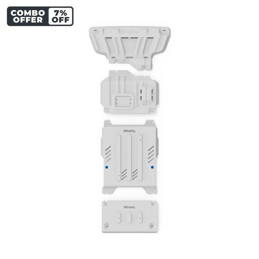 Set of 4 Aluminum Bash Plates Ford Ranger Next Gen / Ford Everest Next Gen / Amarok (2023-Present) RIVAL 4x4 Australia