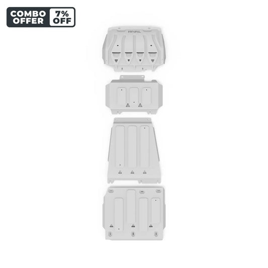 Set of 4 Aluminum Bash Plates Ford Ranger PX1/PX2/PX3 (2012–2022) RIVAL