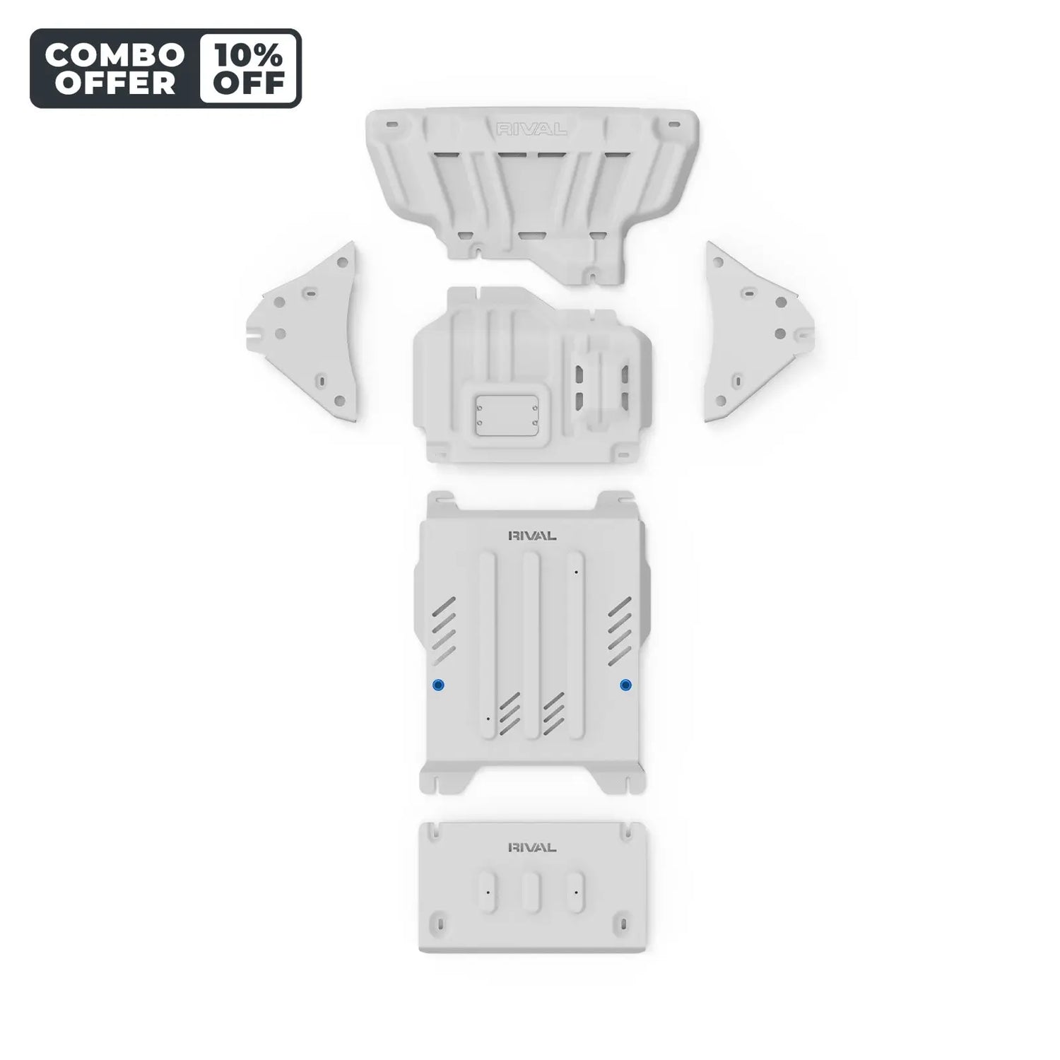 Set of 5 Aluminum Bash Plates Ford Ranger Next Gen / Ford Everest Next Gen / Amarok (2023-Present) - RIVAL 4x4 Australia