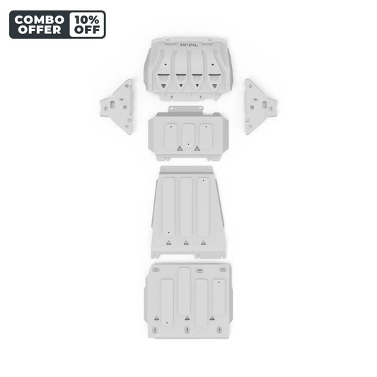 Set of 5 Aluminum Bash Plates Ford Ranger PX1/PX2/PX3 (2012–2022) RIVAL
