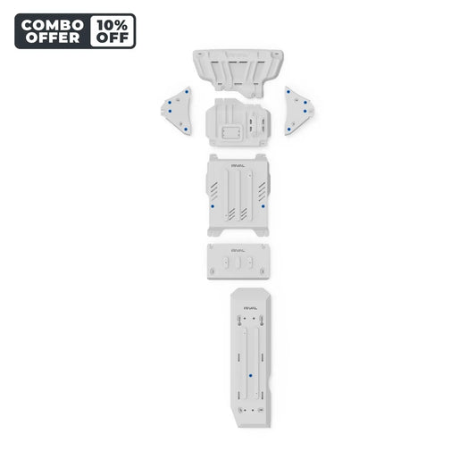 Set of 6 Aluminum Bash Plates Ford Ranger Next Gen / Ford Everest Next Gen / Amarok (2023-Present) RIVAL 4x4 Australia