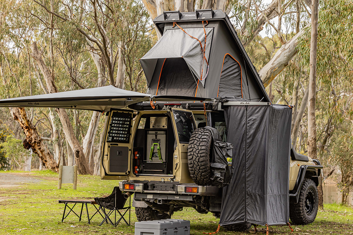 Alu-Cab Shower Cube - Adjustable Height — genuine product, Rival 4x4 Australia