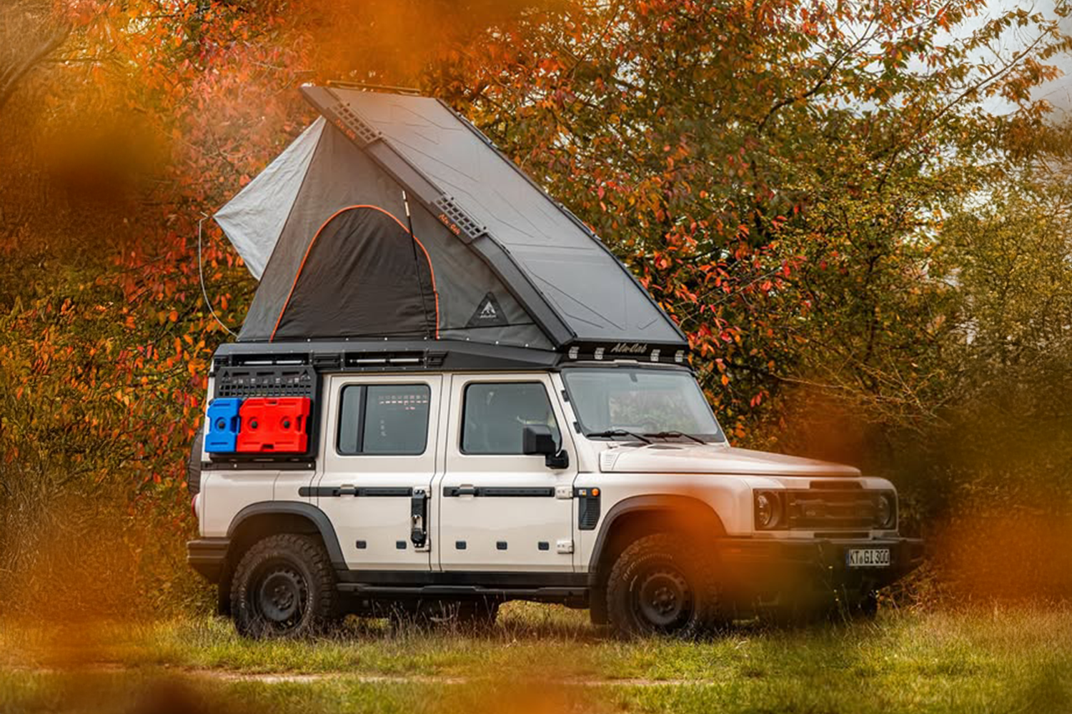 Alu-Cab INEOS Grenadier Exterior Molle Plate fitted to INEOS Grenadier — Rival 4x4 Australia