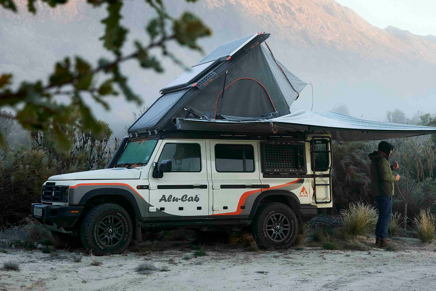 Alu-Cab INEOS Grenadier Exterior Molle Plate fitted to INEOS Grenadier — Rival 4x4 Australia