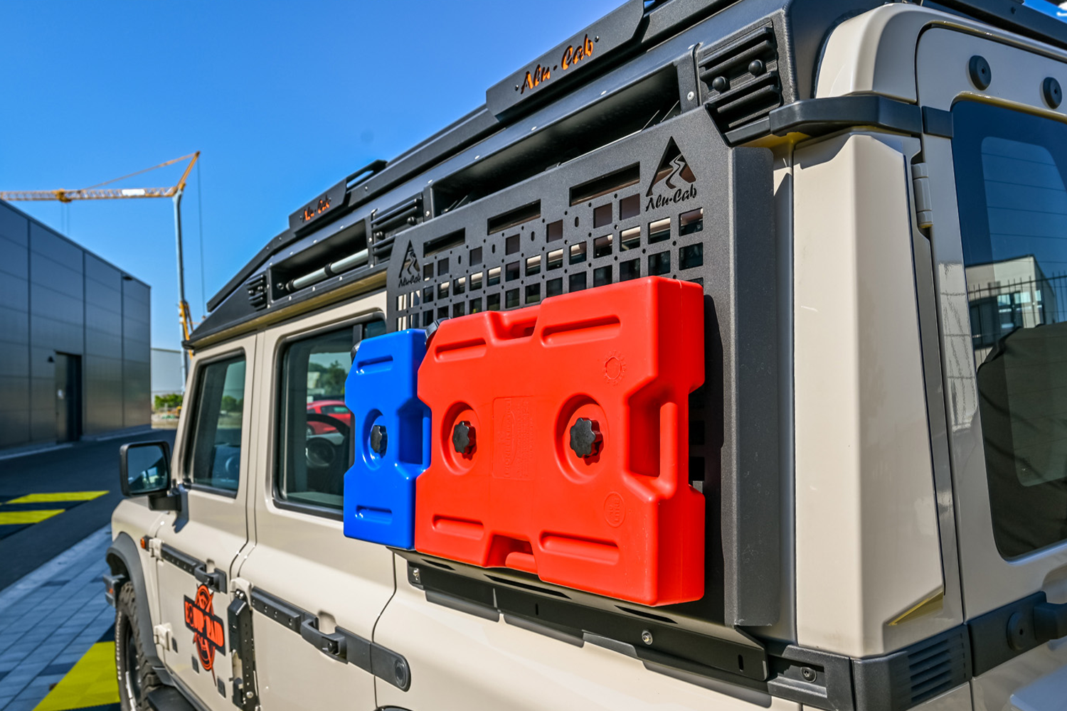 Alu-Cab INEOS Grenadier Exterior Molle Plate fitted to INEOS Grenadier — Rival 4x4 Australia