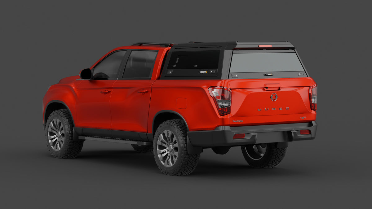 ForgedX Aluminium Ute Canopy - to suit SsangYong Musso XLV 2018-on (Long Tub)