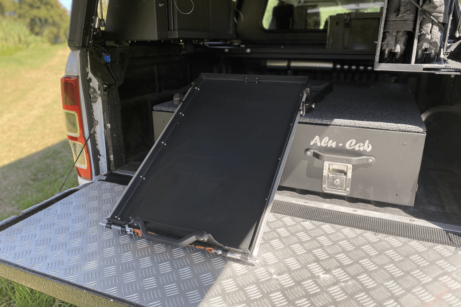 Alu-Cab Tilting Fridge Slide — genuine product, Rival 4x4 Australia