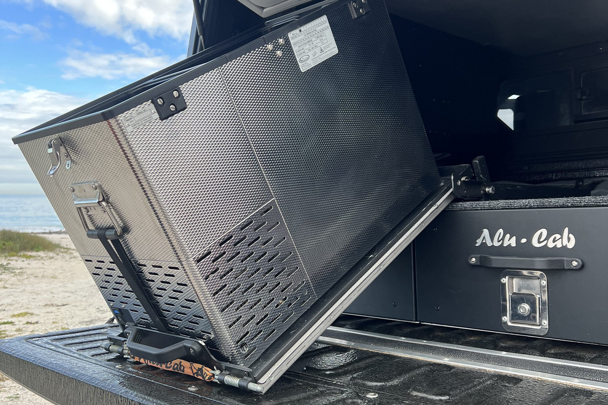 Alu-Cab Tilting Fridge Slide — genuine product, Rival 4x4 Australia