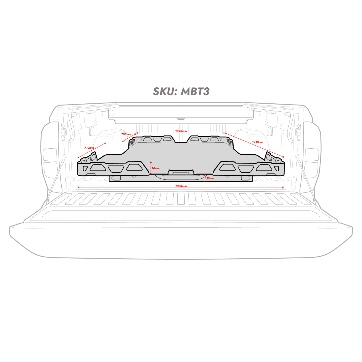 HSP Tub Slide — HSP Tub Slide for Mazda BT-50 TF