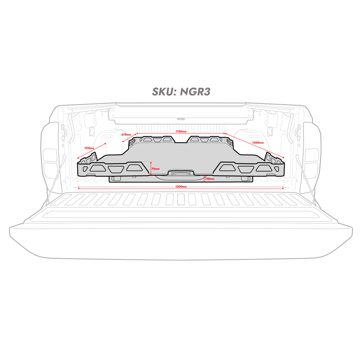 HSP Tub Slide — HSP Tub Slide for Ranger / Raptor Next Gen — Genuine Tub Liner