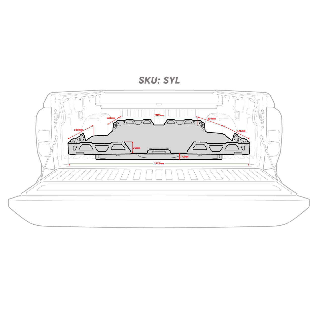 HSP Tub Slide — HSP Tub Slide for Ssangyong Musso (Long Bed)
