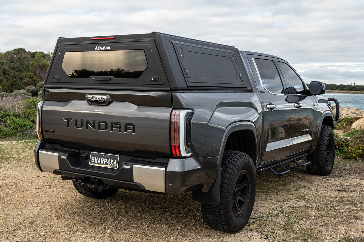 Alu-Cab Contour Canopy for Toyota Tundra 2022+ fitted to Toyota Tundra — Rival 4x4 Australia