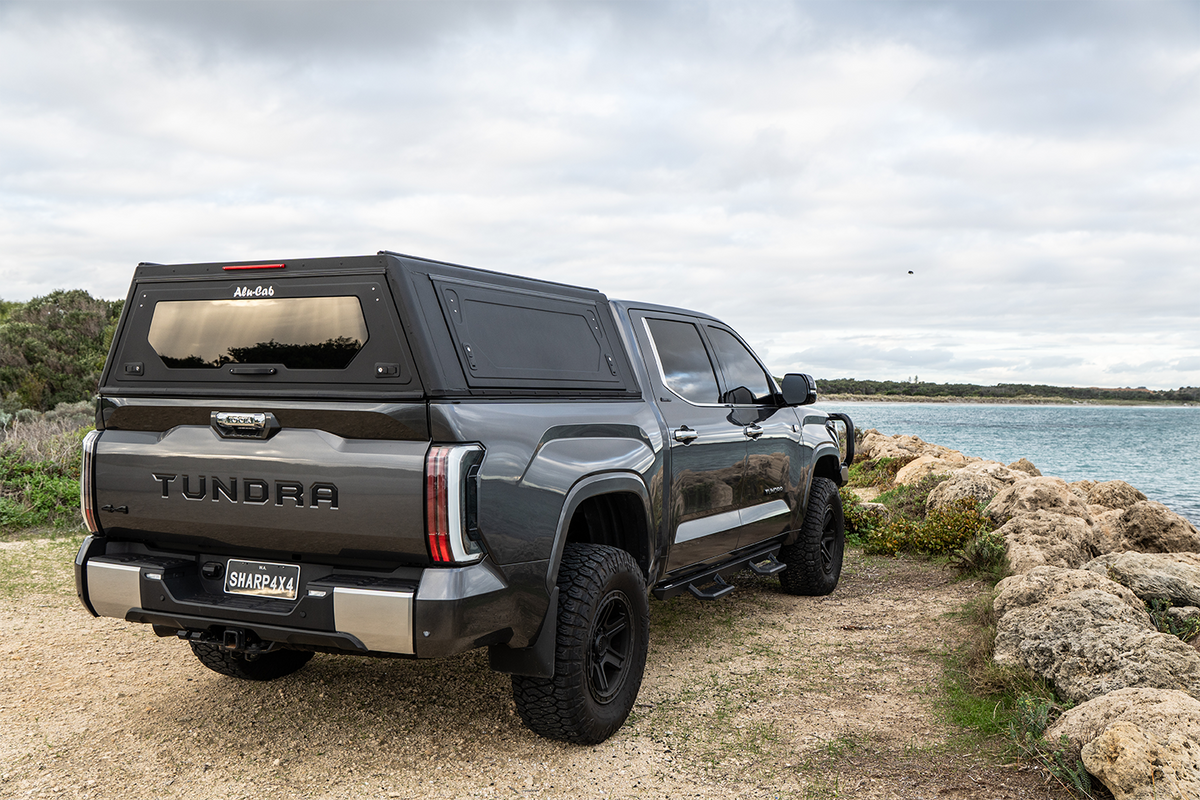 Alu-Cab Contour Canopy for Toyota Tundra 2022+ fitted to Toyota Tundra — Rival 4x4 Australia