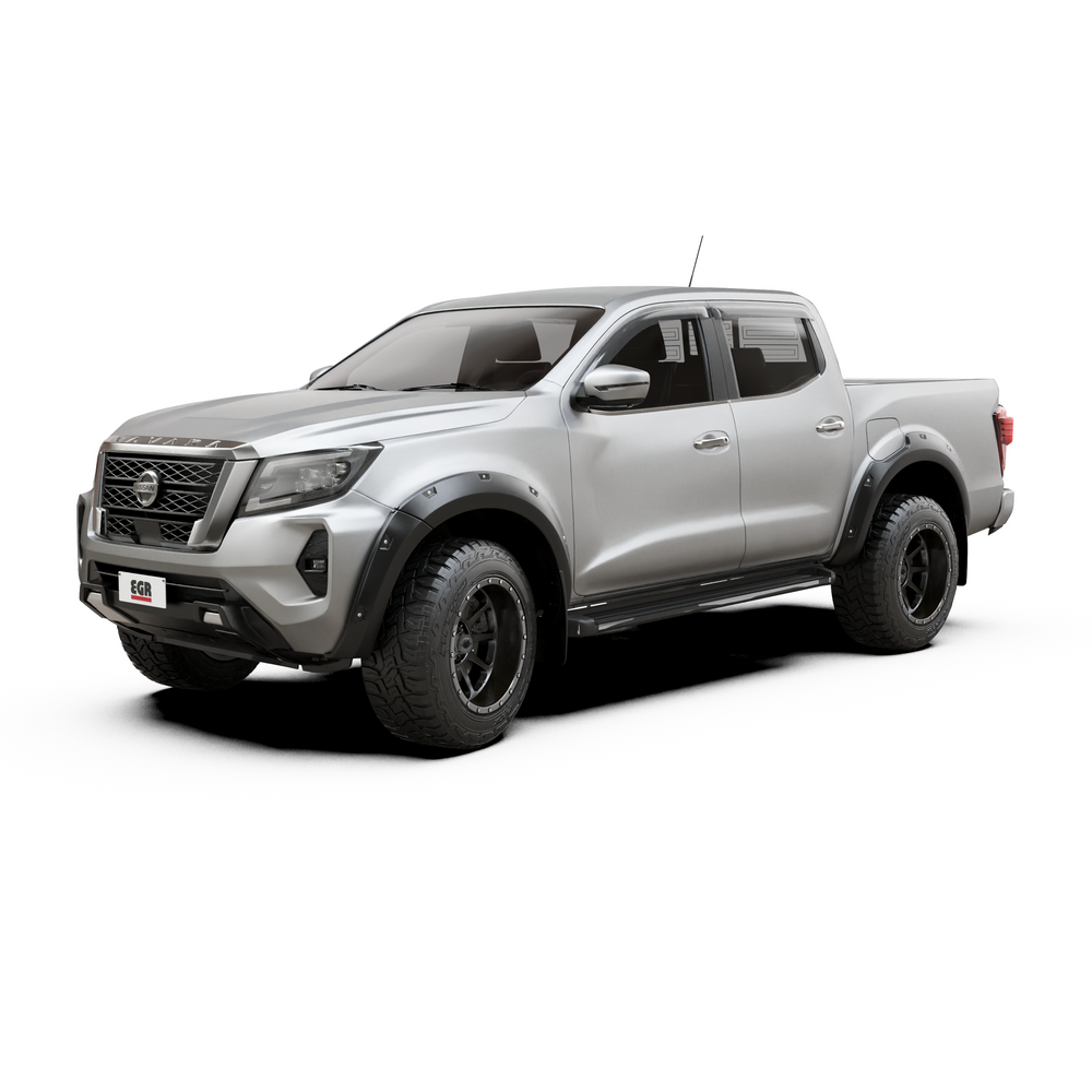 EGR Slimline Weathershields — Nissan Navara 2021-2025 - (4pc, Dark Smoke)