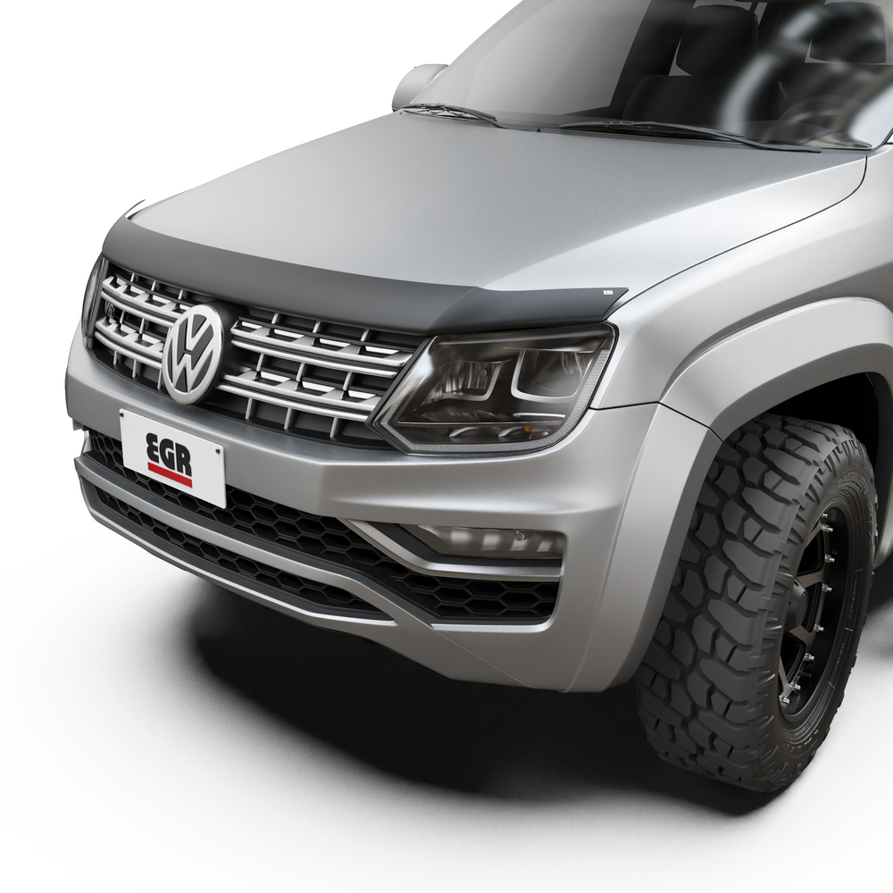 EGR Slimline Weathershields — Bonnet Protector - Matte Black - VW Amarok 2010-2022 (4pc, Dark Smoke)